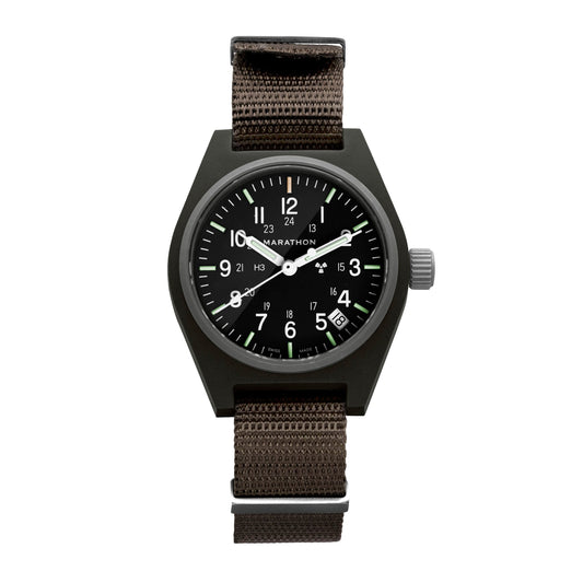 Marathon 34mm Sage Green General Purpose Quartz with Date (GPQ-D)