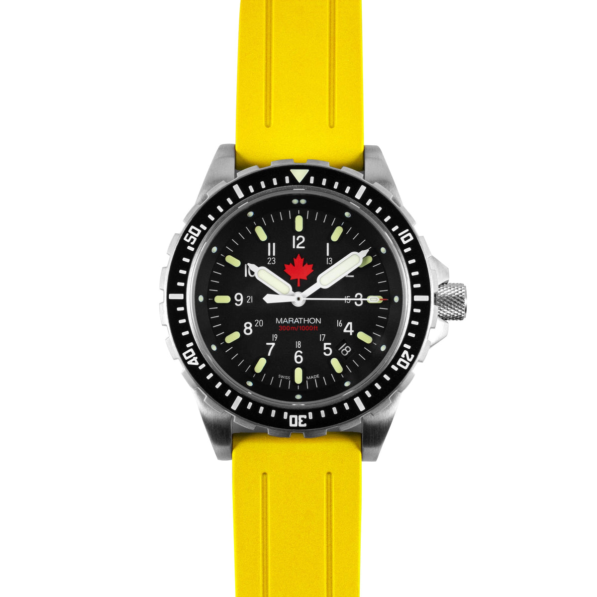 Marathon BRACELET, Rubber 22mm , Yellow for NSN 6645-01-544-0408