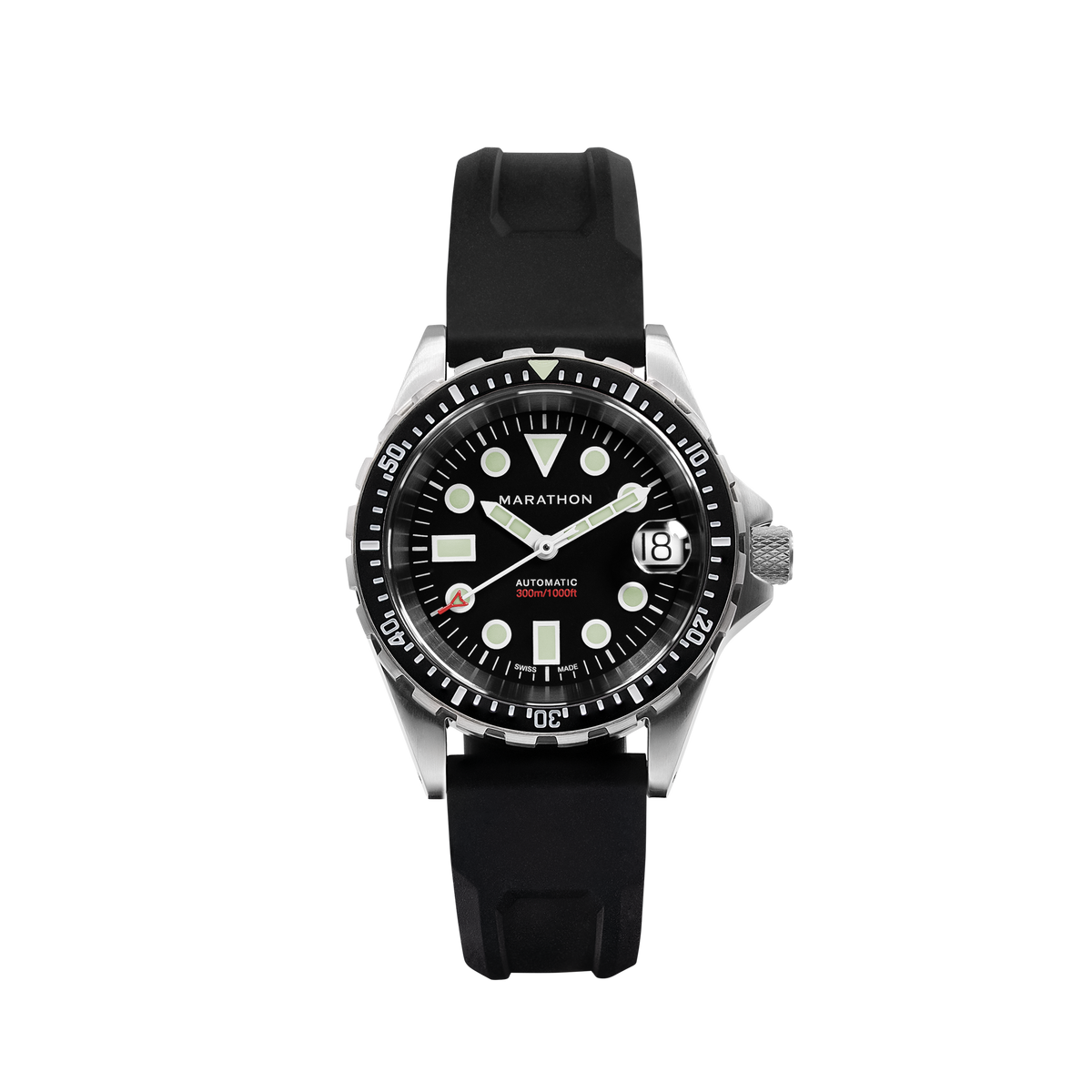 Marathon 36mm Original SAR w/ Date on 3-Piece Rubber Strap Kit (OSAR-D)