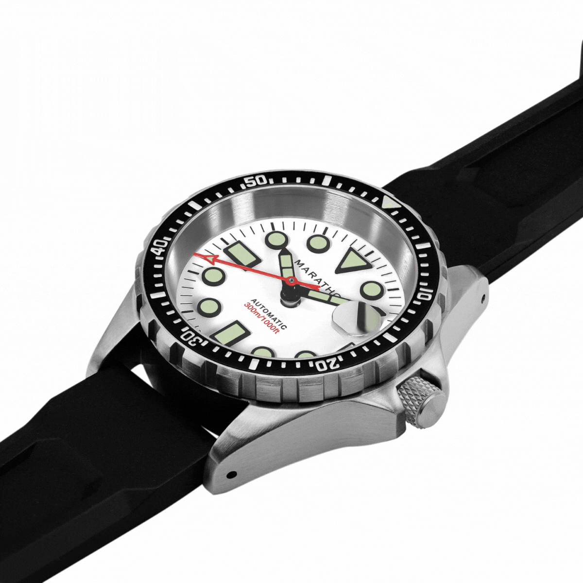 Marathon 36mm Arctic Original SAR w/ Date on 3-Piece Rubber Strap Kit (OSAR-D)