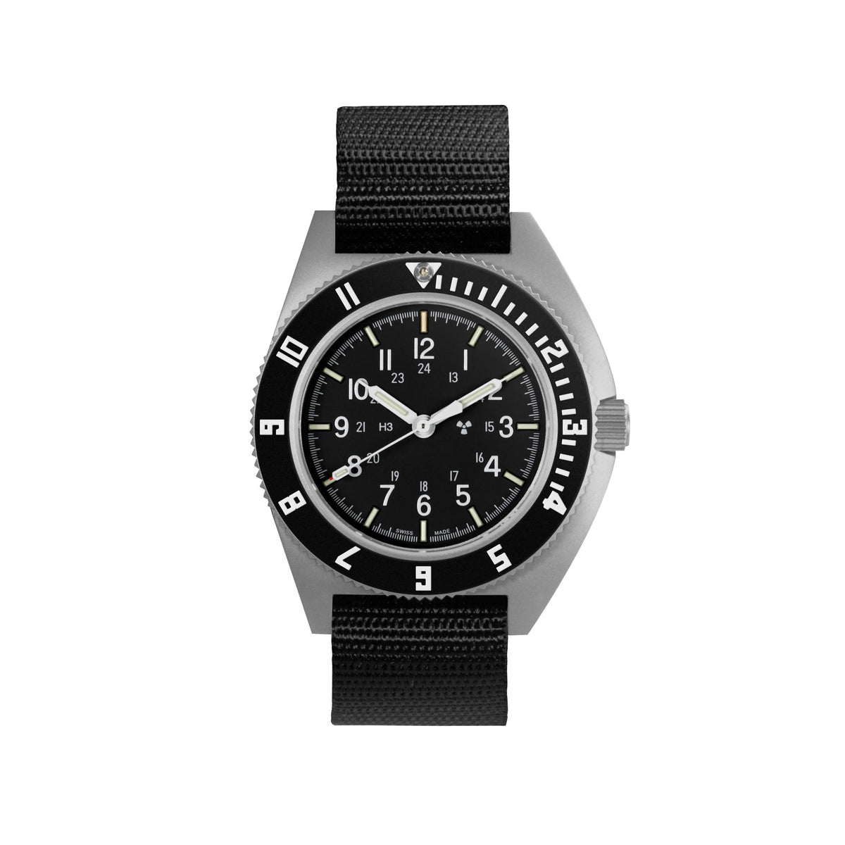 Marathon 41mm Steel Navigator Automatic (SSNAV Auto) on Ballistic Nylon