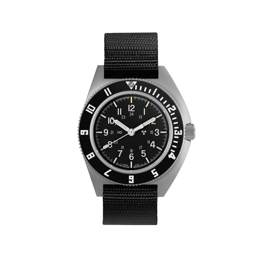 Marathon 41mm Steel Navigator Automatic (SSNAV Auto) on Ballistic Nylon