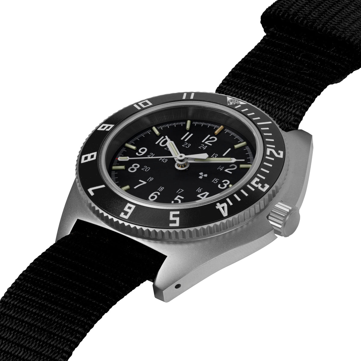 Marathon 41mm Steel Navigator Automatic (SSNAV Auto) on Ballistic Nylon