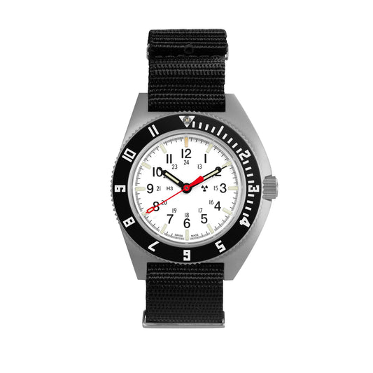 Marathon 41mm Arctic Steel Navigator Automatic (Arctic SSNAV Auto) on Nylon DEFSTAN