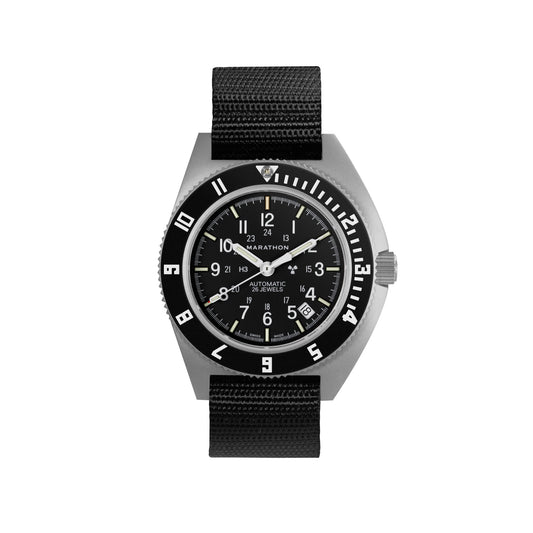 Marathon 41mm Steel Navigator w/ Date Automatic (SSNAV-D AUTO) on Ballistic Nylon