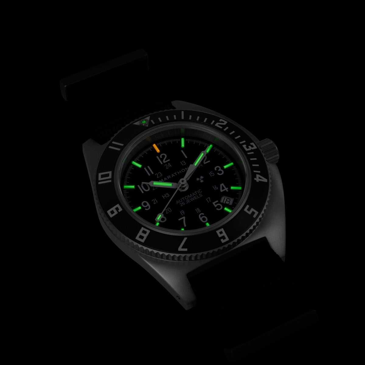 Marathon 41mm Steel Navigator w/ Date Automatic (SSNAV-D AUTO) on Nylon DEFSTAN