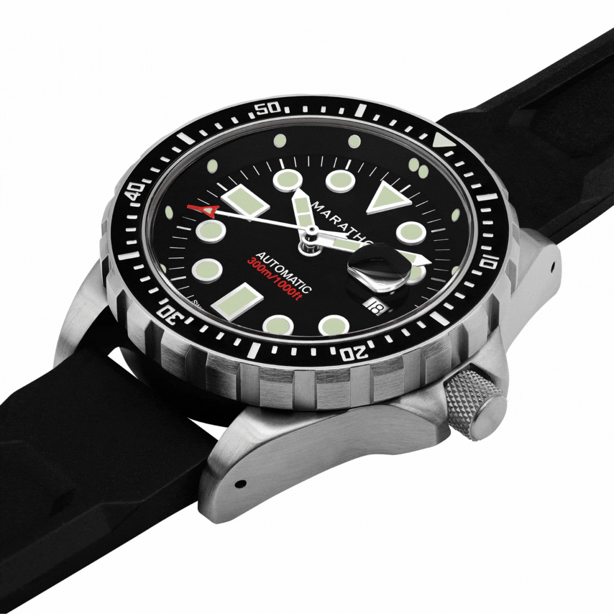 Marathon 46mm Original SAR w/ Date on 3-Piece Rubber Strap Kit (OSAR-D)