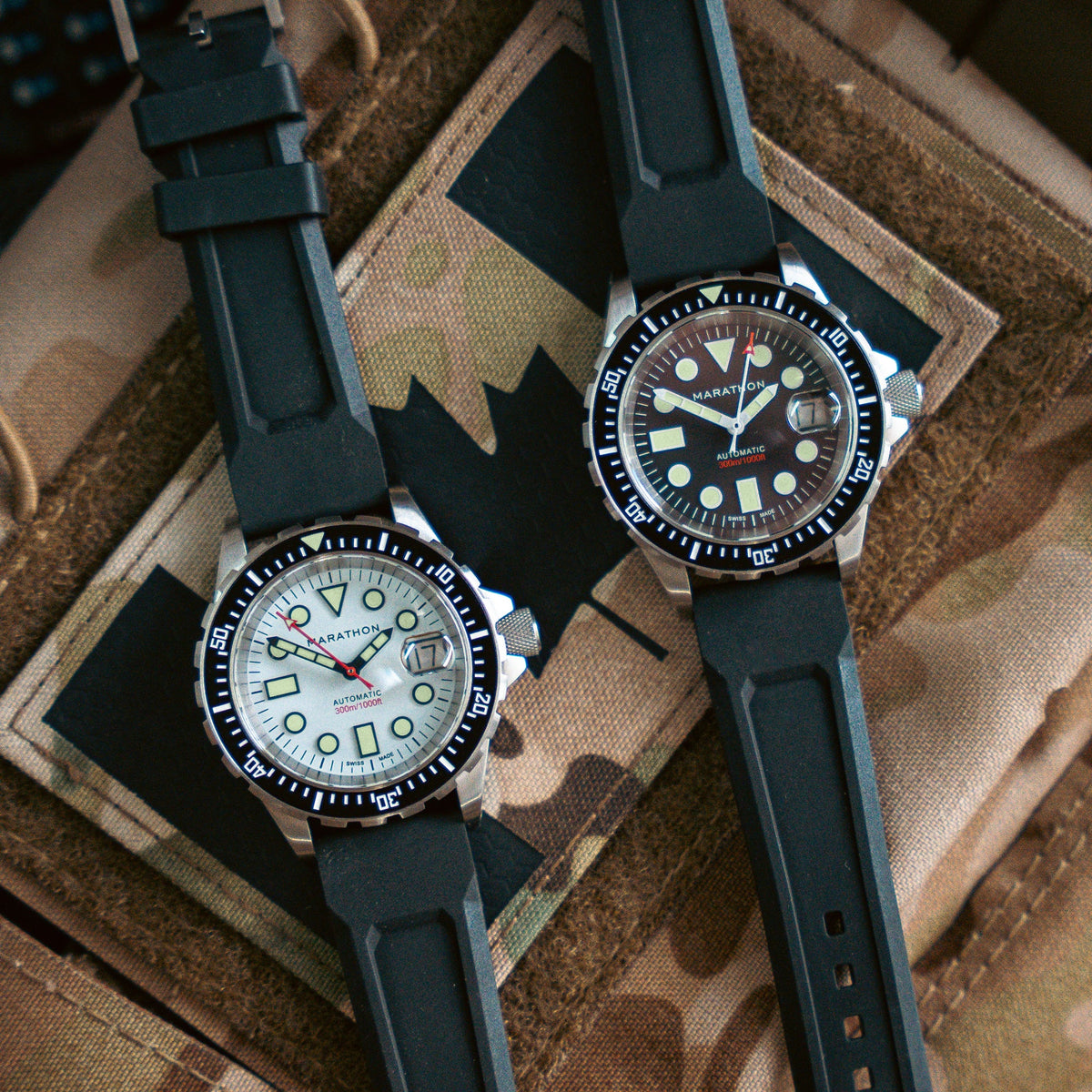 Marathon 36mm Original SAR w/ Date on 3-Piece Rubber Strap Kit (OSAR-D)