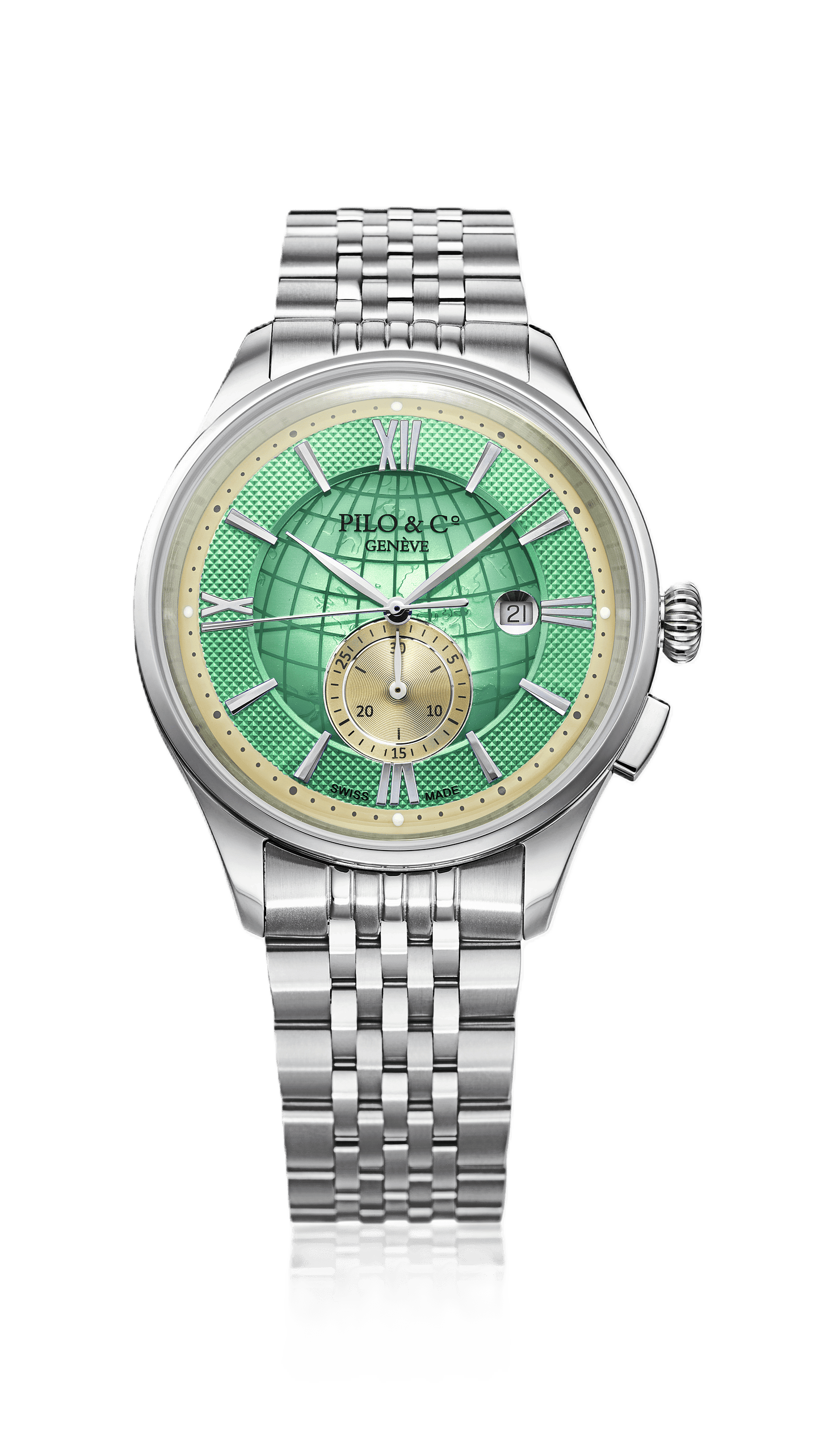 Montecristo Monopulsante P0360CHQS watch with green dial