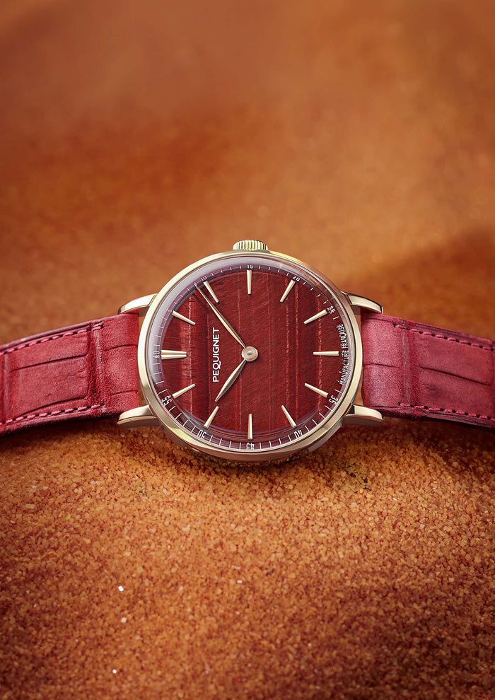 PEQUIGNET Attitude Tiger's Eye gold, 39mm 9061268