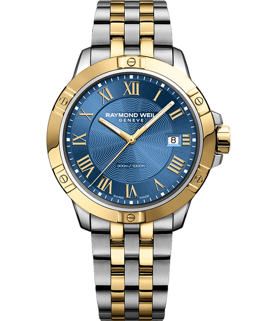 Raymond Weil Tango Classic Men's Two-tone Blue Dial Quartz Watch, 41mm (8160-STP-00508)