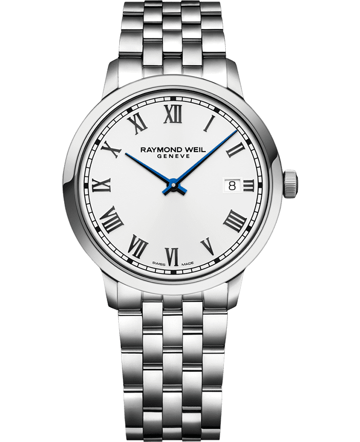 Raymond Weil Toccata Men's Classic White Dial Stainless Steel Quartz Watch, 39 mm (5485-ST-00360)