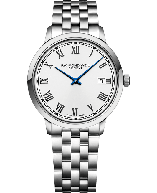 Raymond Weil Toccata Men's Classic White Dial Stainless Steel Quartz Watch, 39 mm (5485-ST-00360)